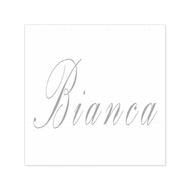 Bianca Namn Logotyp Självfärgande Stämpel (Design)