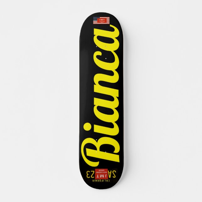 BIANCA Skateboard, 7¾" dekkartong Mini Skateboard Bräda 18,5 Cm (Framsida)