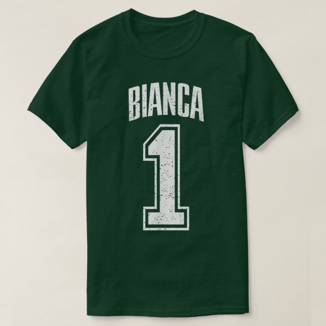 Bianca Supporter Number 1 Biggest Fan  T Shirt (Design framsida)