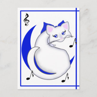 Bianca Toon Kattunge Sjungor blåkortet Vykort