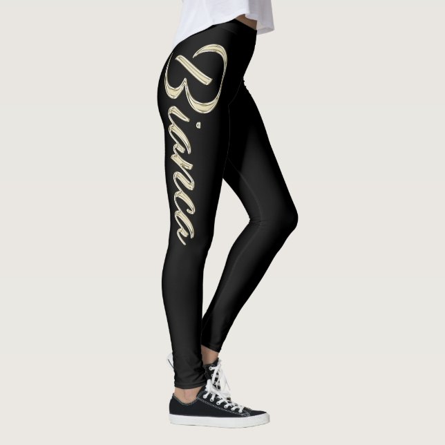 Bianca white gold Handwriting Hose Leggings (Höger)
