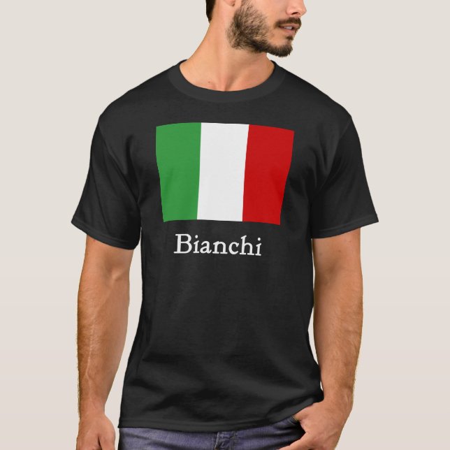 Bianchi italiensk flagga t shirt (Framsida)