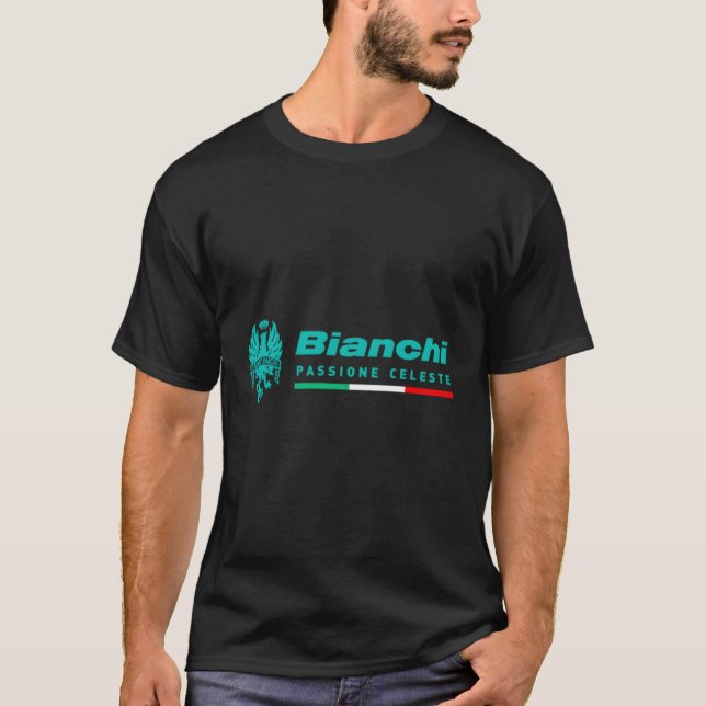 Bianchi Italienska Bikes T Shirt (Framsida)