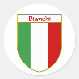 Bianchi Italy Flagga Shield Runt Klistermärke