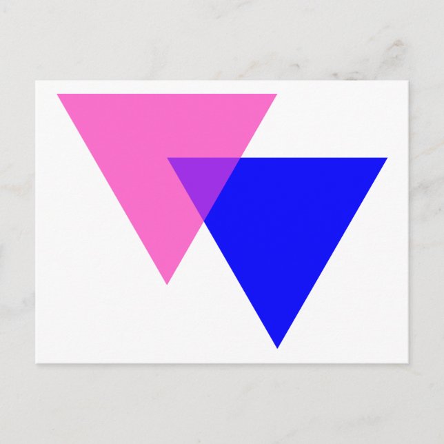 Biangles Bisexuell Stolthet Vykort (Framsida)