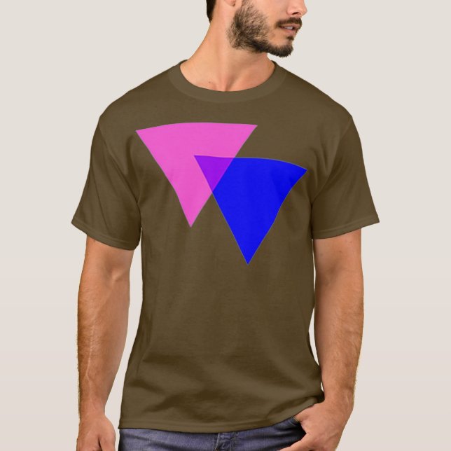 Biangles LGBT Bi Triangles Bisexual Pride Flagga T Shirt (Framsida)
