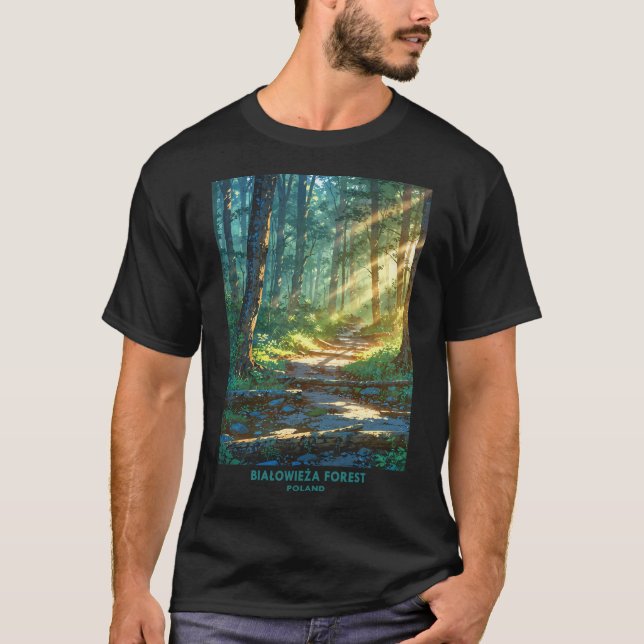Biaowiea skog Polen T Shirt (Framsida)
