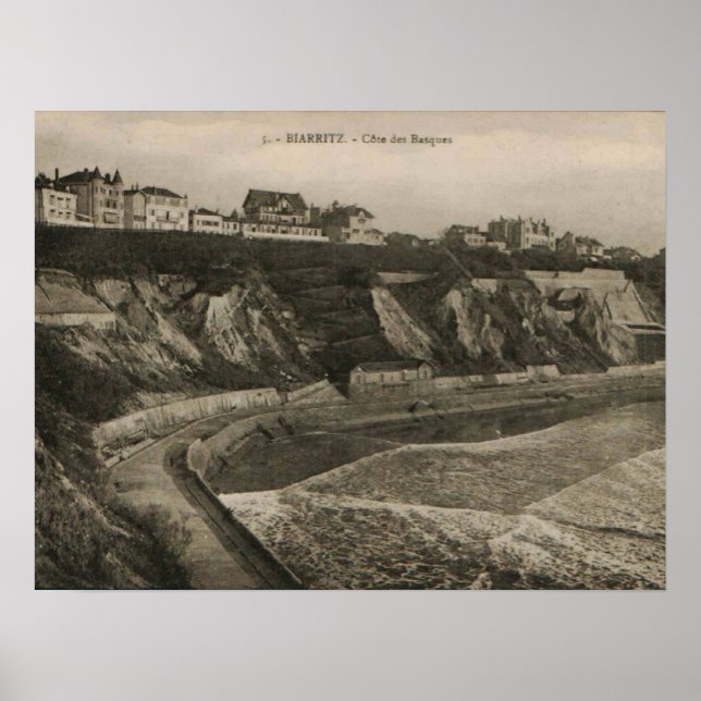 Biarritz Côte des Baskque Frankrike Poster (Framsidan)