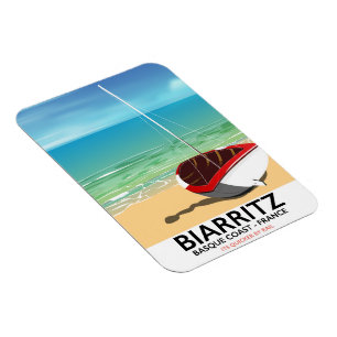 Biarritz Frankrike Beach-reseaffisch Magnet
