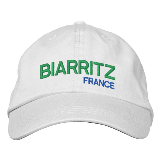 Biarritz* Frankrike Cap Broderad Keps (Framsida)