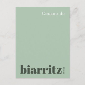 Biarritz Frankrike modern semester Vykort