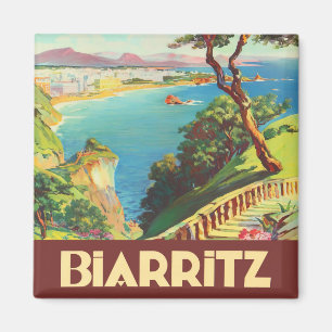 Biarritz Frankrike vintage resor Magnet