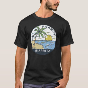 Biarritz Frankrike Vintage T Shirt