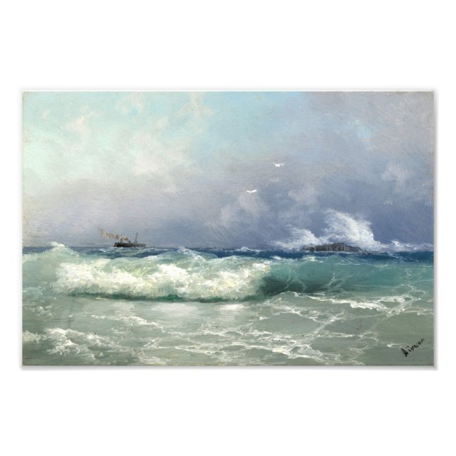 Biarritz, Ivan Konstantinovich Aivazovsky Fototryck (Framsidan)