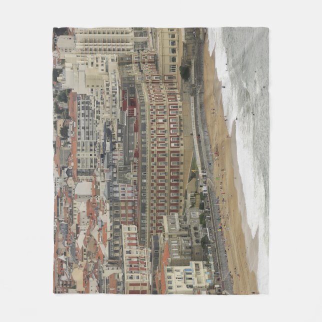Biarritz-stranden, Belle Époque-arkitektur. Fleecefilt (Framsidan)