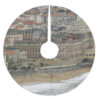 Biarritz-stranden, Belle Époque-arkitektur. Julgransmatta Borstad Polyester