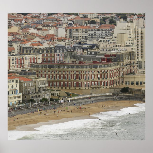 Biarritz-stranden, Belle Époque-arkitektur. Poster (Framsidan)