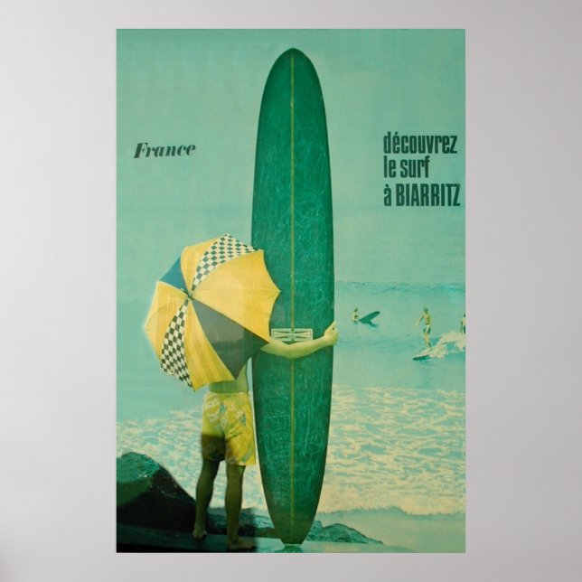 Biarritz Surfing Poster | SURFA | Surfer (Framsidan)