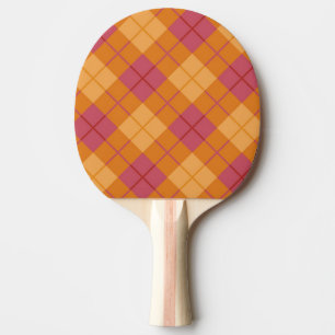 Bias pläd i orange och rosor pingisracket