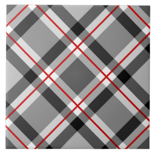 Bias Play, Black, White, Grått och Red i mitten av Kakelplatta
