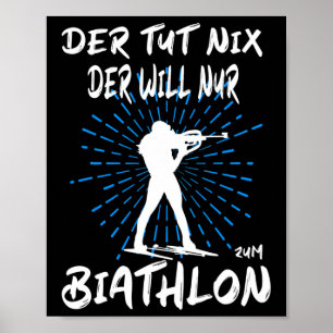 Biathlet Funny Biathlon Poster
