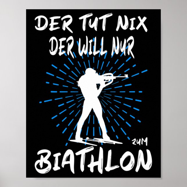 Biathlet Funny Biathlon Poster (Framsidan)