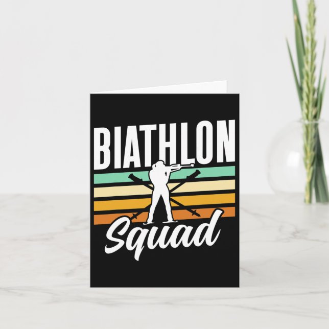Biathlete Biathlons Sports Kort (Framsida)