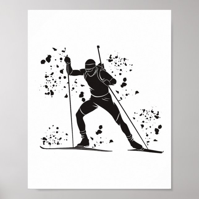 Biathlete Nordic Skiing Biathlon 14 Poster (Framsidan)