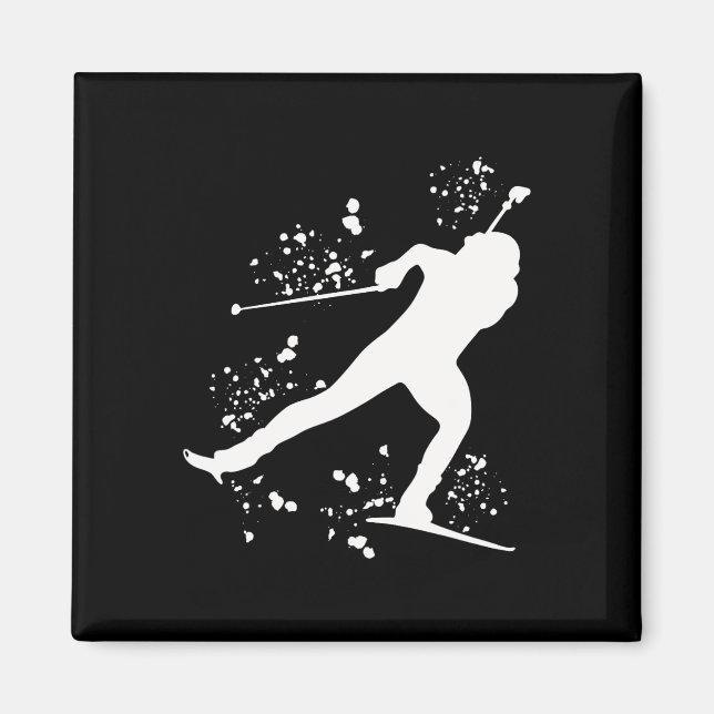 Biathlete Nordic Skiing Biathlon 6 Magnet (Framsidan)