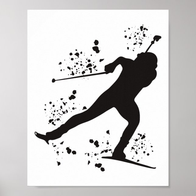 Biathlete Nordic Skiing Biathlon 8 Poster (Framsidan)