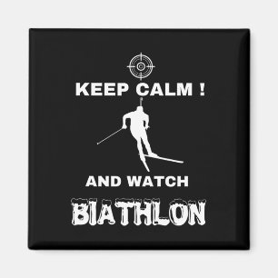 Biathlon Behålla Lugn och titta på Biathlon Kor la Magnet