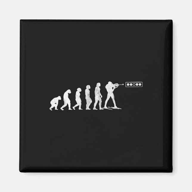 Biathlon Biathlet Human Evolution Shooting Range W Magnet (Framsidan)