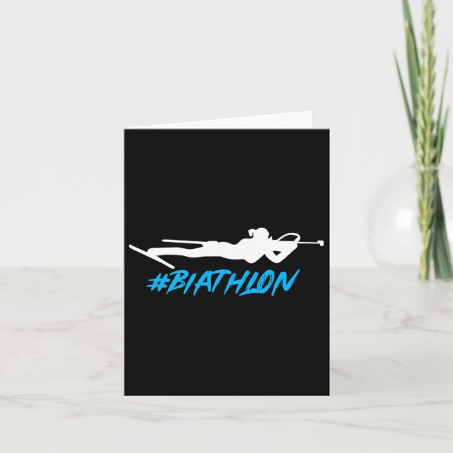 Biathlon Biathlete Cross country Skiing Target Sho Kort (Framsida)