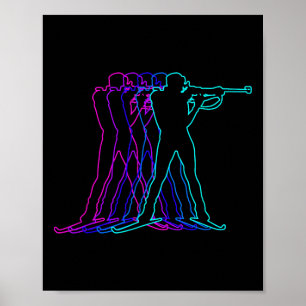 Biathlon Biathlete Gift Clothes for Boys Youth Man Poster