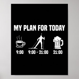 Biathlon Biathlete Plan Idag Coffee Beer Skiing S Poster