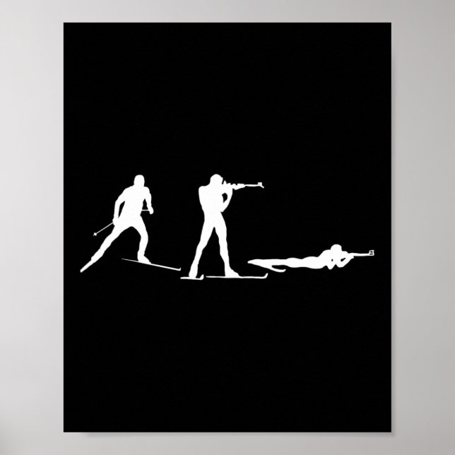 Biathlon Biathlete Position Shooting Winter Sport Poster (Framsidan)