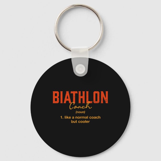 Biathlon Coach Definition Funny Biathlete Humor 2 Nyckelring (Framsida)