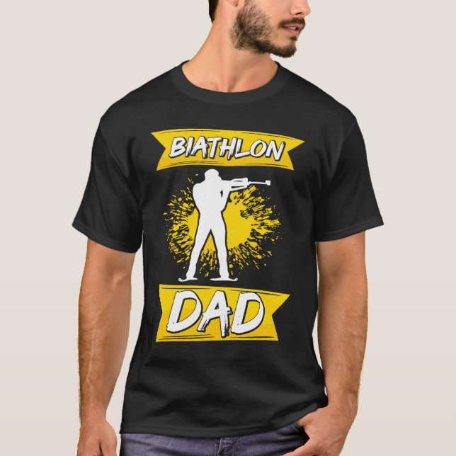 Biathlon Dad  Winter Sports Biathlete Father Mount T Shirt (Framsida)