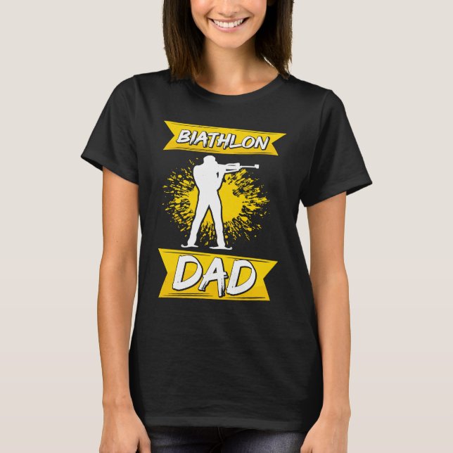 Biathlon Dad  Winter Sports Biathlete Father Mount T Shirt (Framsida)