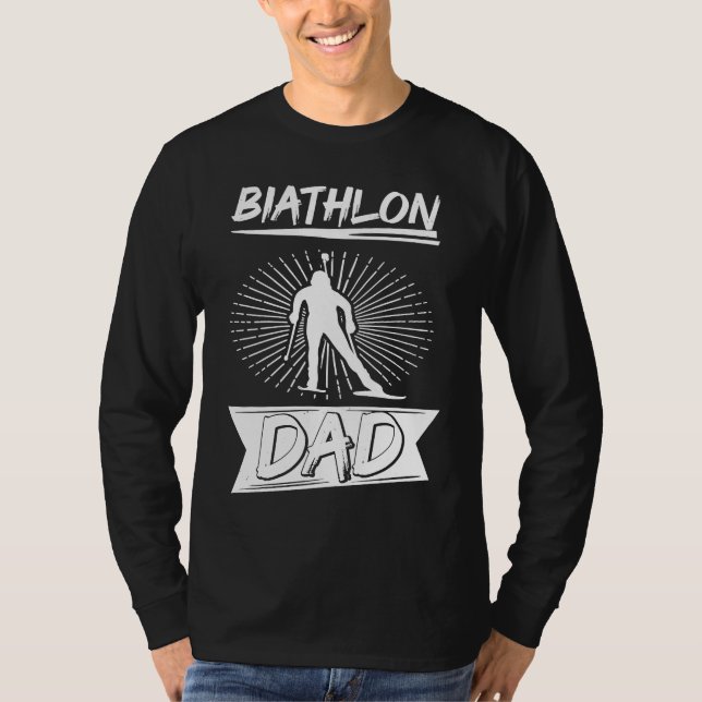 Biathlon Dad Winter Sports Snow Biathlete Cross Co T Shirt (Framsida)