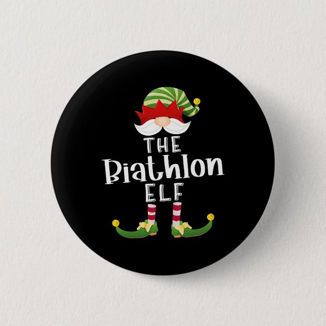 Biathlon Elf Group jul Funny Pajama Party Knapp (Framsida)