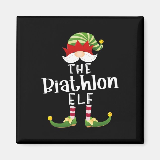 Biathlon Elf Group jul Funny Pajama Party Magnet (Framsidan)
