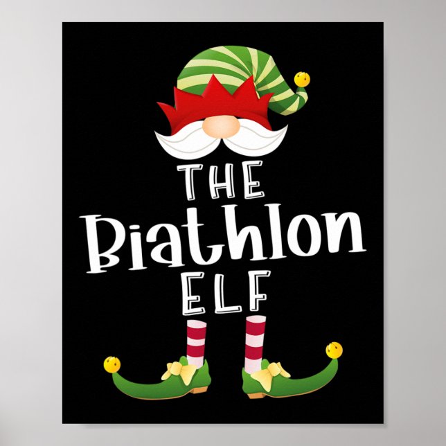 Biathlon Elf Group jul Funny Pajama Party Poster (Framsidan)