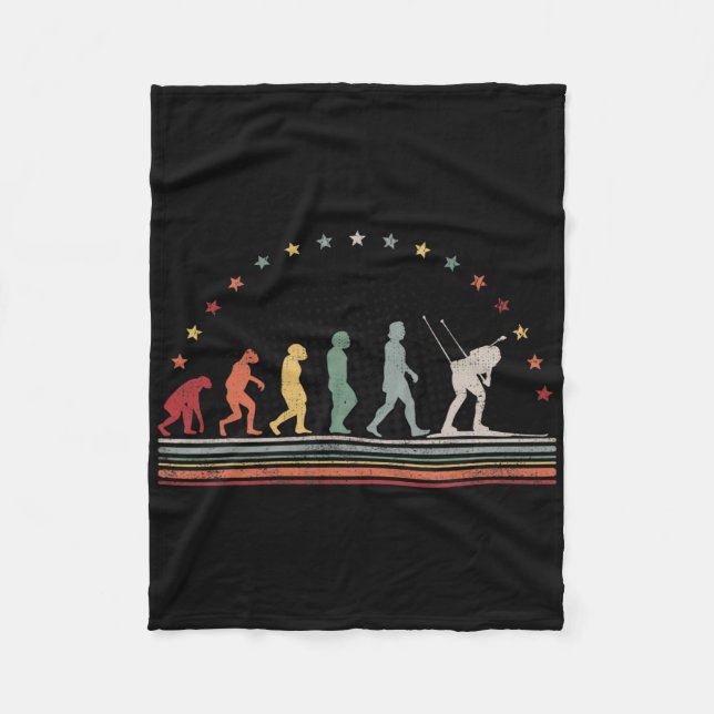 Biathlon Evolution Retro Ski Hob Fleecefilt (Framsidan)