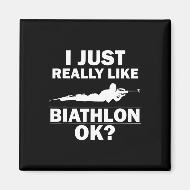 Biathlon Funny Prone Position Biathlete Shooting S Magnet (Framsidan)