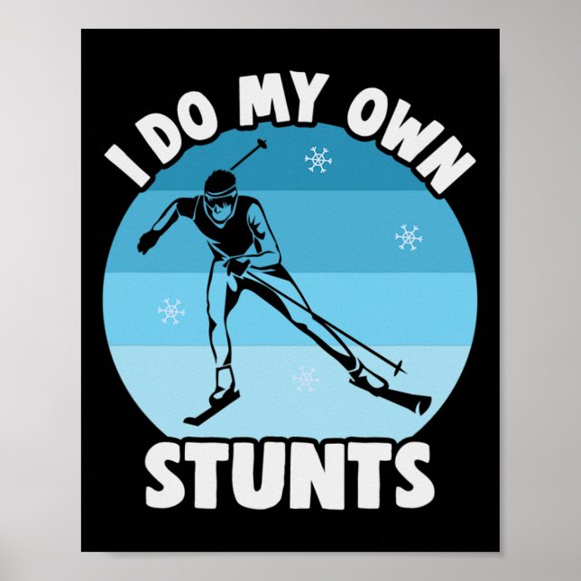 Biathlon jag gör mina egna stenar Crossa country S Poster (Framsidan)