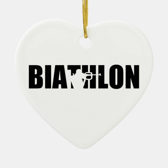 Biathlon Julgransprydnad Keramik (Framsidan)