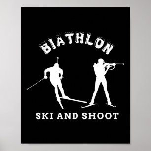 Biathlon Kor-land Ski och måltagning med Poster
