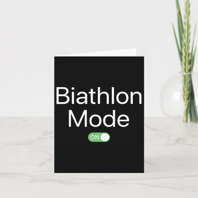 Biathlon-läge På Sport Atlet Smartphone Design  Kort (Framsida)