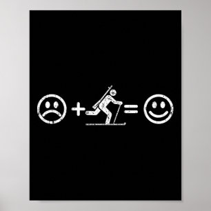 Biathlon Makes Lycklig Funny Biathlon Älskare Mana Poster